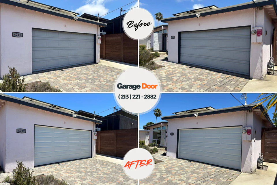 Before and after: garage door repair Pittston, PA